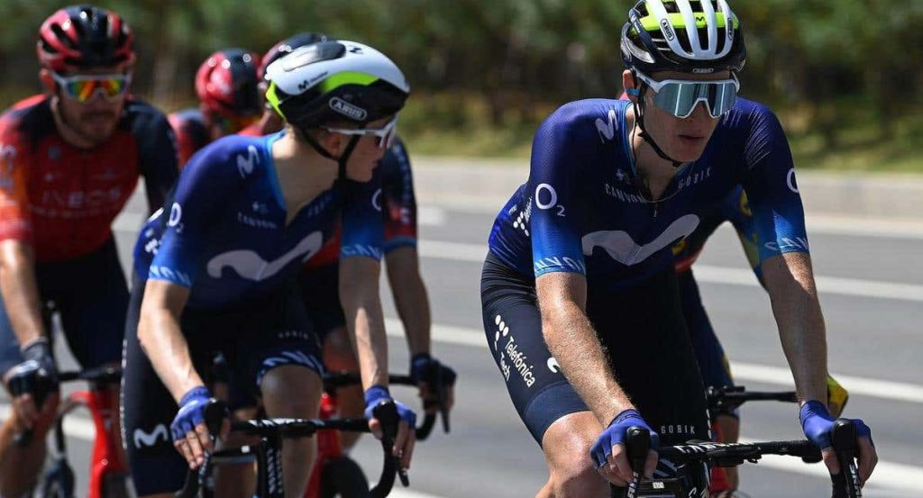 Matteo Jorgenson durante el Tour de Guangxi, su última carrera como ciclista de Movistar Team.