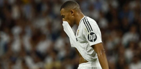 Kylian Mbappé, en el Bernabéu.
