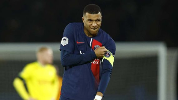 Mbappé, con el PSG.
