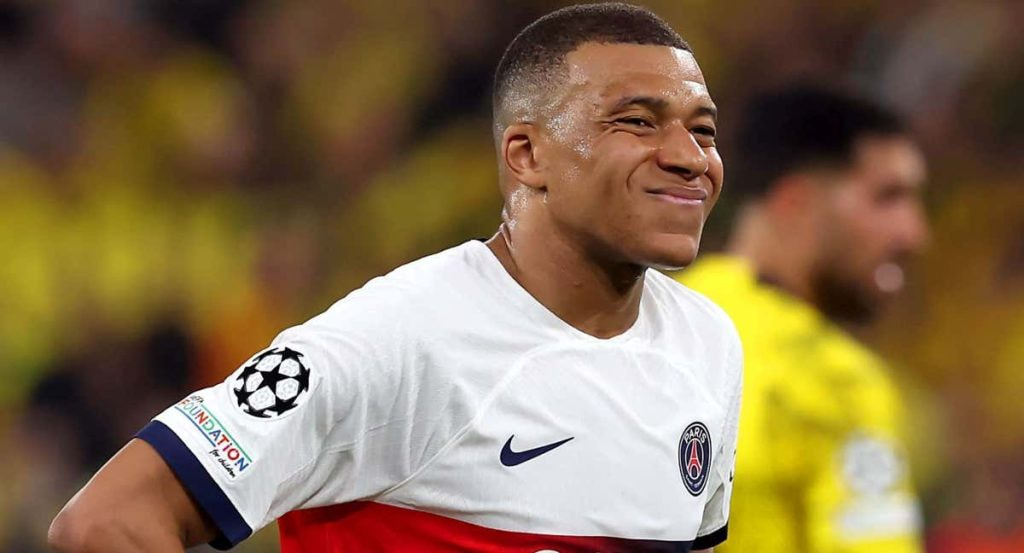 Kylian Mbappé, en el partido de ida de las semifinales de Champions disputado en Dortmund.