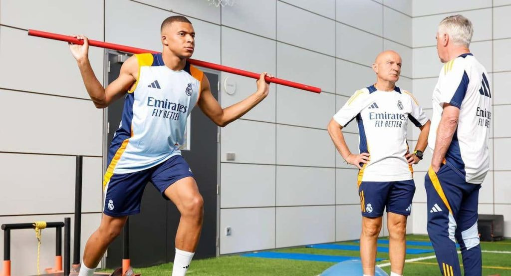 Mbappé en Valdebebas.