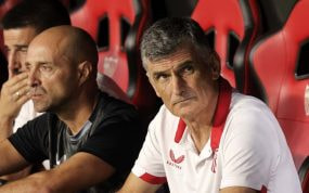 José Luis Mendilibar, durante su etapa como entrenador del Sevilla.
