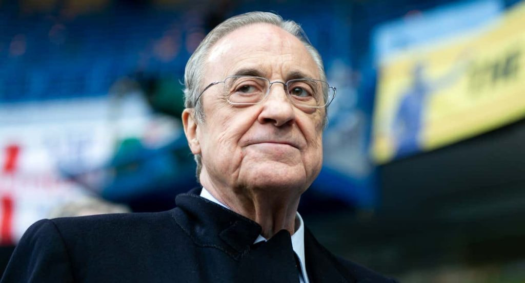 Florentino Pérez, en una imagen previa a un partido del Real Madrid en Champions League.