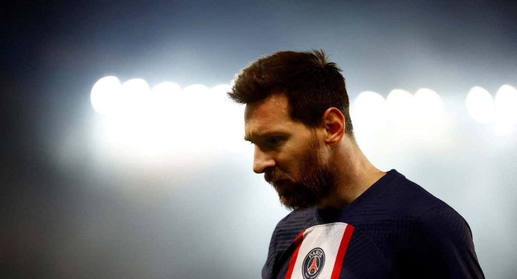 Messi durante un partido con el PSG.