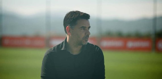 Michel durante la entrevista en Caldes