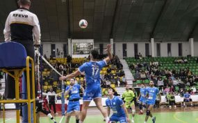 Un partido de voleibol.