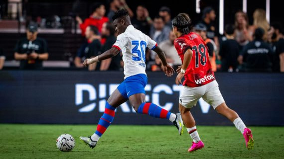 Mika Faye, en el debut con el primer equipo en pretemporada.
