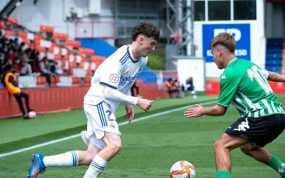 Álex Jiménez, en un partido con el Juvenil.