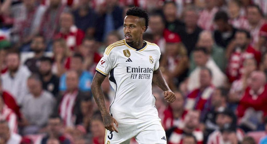 Eder Militao, durante el Athletic-Real Madrid.