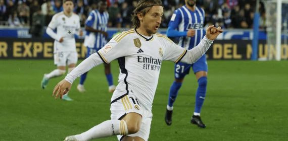 Modric, en un partido de esta temporada.