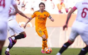 Luka Modric, contra el Sevilla.