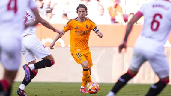 Luka Modric, contra el Sevilla.