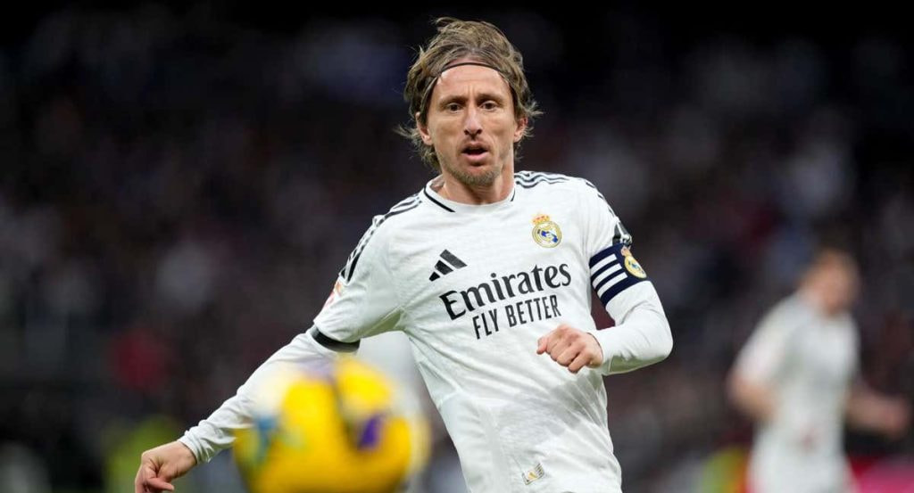 Modric, durante el partido contra el Rayo Vallecano.