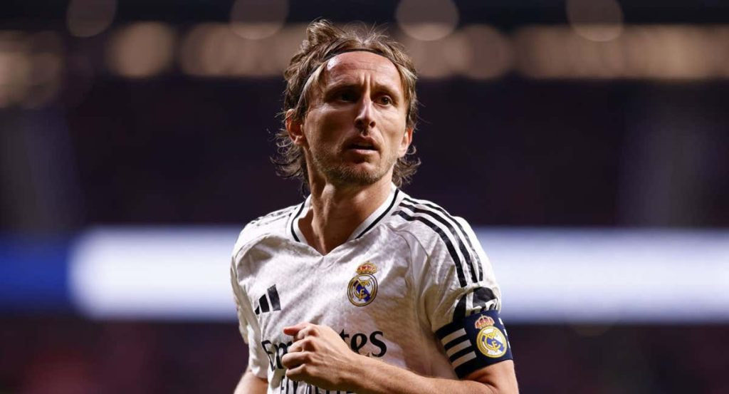 Modric, durante el partido ante el Atlético, donde fue titular.