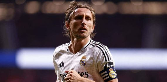 Modric, durante el partido ante el Atlético, donde fue titular.