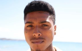 Moha Ramos, en la playa de las Teresitas