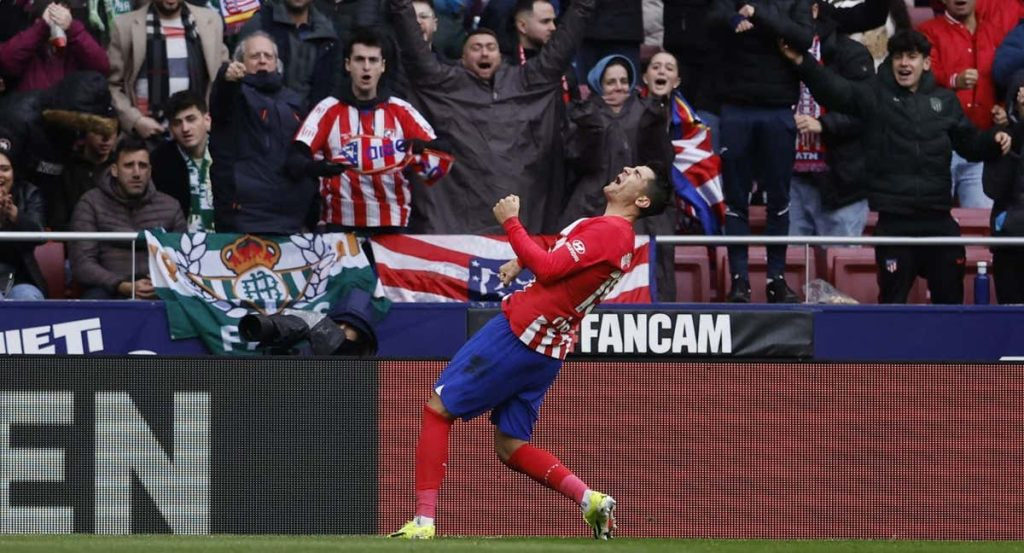 Álvaro Morata celebra un gol la pasada temporada.