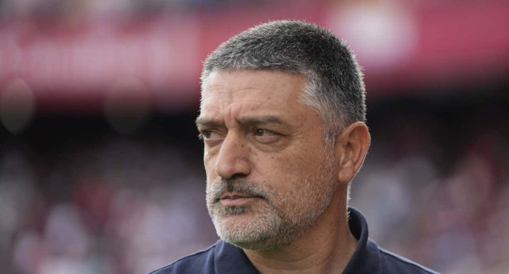 García Pimienta durante el Sevilla-Atlético de Madrid.