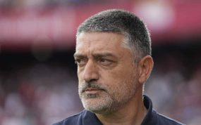 García Pimienta durante el Sevilla-Atlético de Madrid.