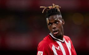 Nico Williams, durante el duelo ante el Betis.