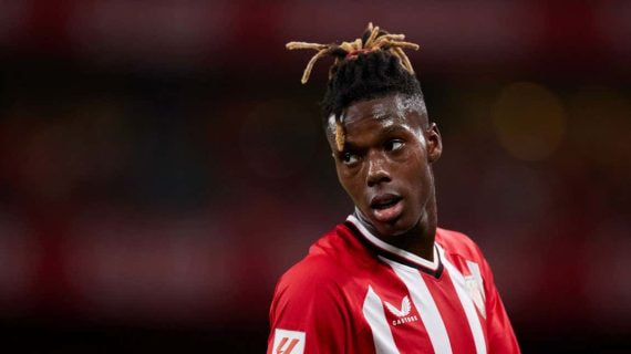 Nico Williams, durante el duelo ante el Betis.