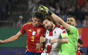 Le Normand, en una acción durante la Eurocopa.