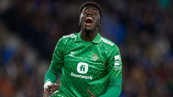Assane Diao, en un partido con el Betis.