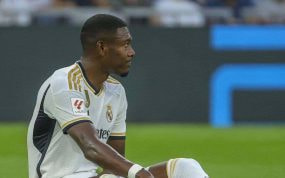 Alaba, lesionado con el Real Madrid.