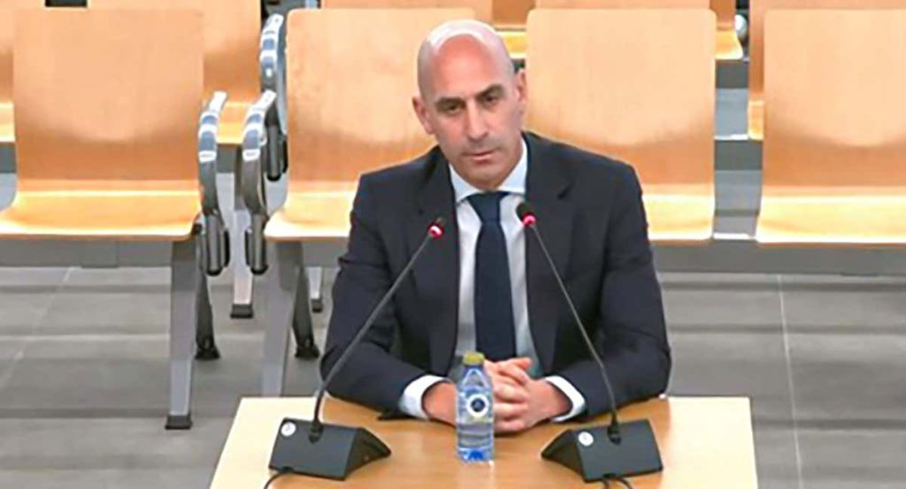 Luis Rubiales durante su comparecencia