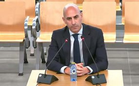 Luis Rubiales durante su comparecencia