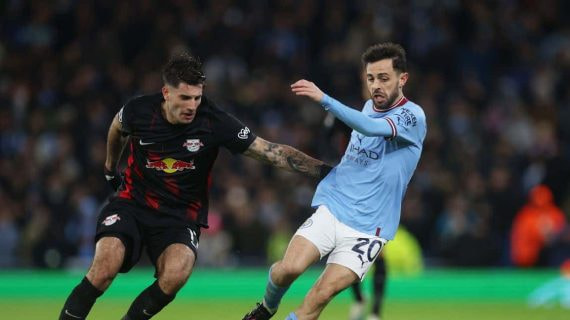 Bernardo Silva, en un partido con el City.