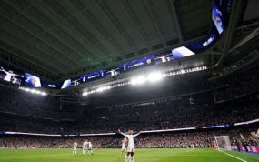 El estadio Santiago Bernabéu durante un Real Madrid-Barcelona.