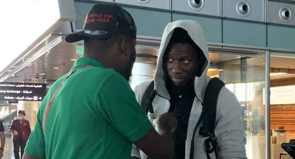 Onana, en el aeropuerto de Doha.