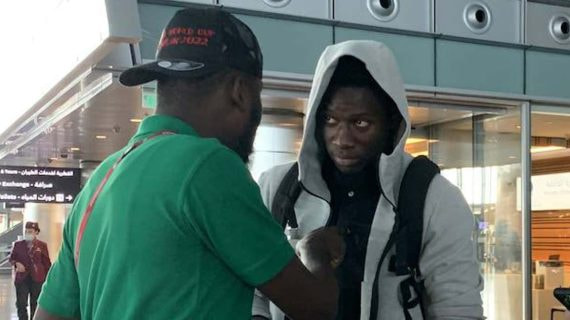Onana, en el aeropuerto de Doha.
