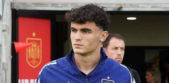 Bajcetic, durante una concentración de la Selección Sub-21.