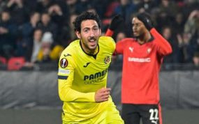 Dani Parejo celebra un gol.