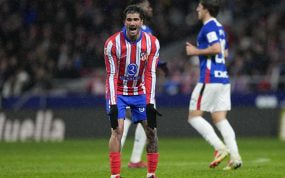 De Paul, durante un partido del Atlético de Madrid.