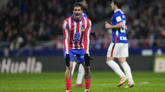 De Paul, durante un partido del Atlético de Madrid.