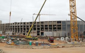 Las obras del Camp Nou, el pasado mes de enero.