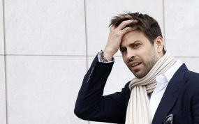 Piqué en su llegada a Majadahonda.