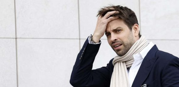 Piqué en su llegada a Majadahonda.