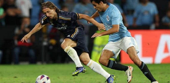 Modric, en Vigo.