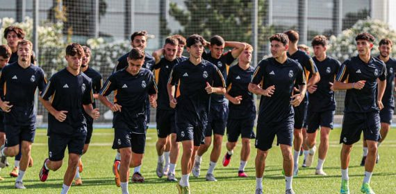 El segundo filial blanco, en un entrenamiento en pretemporada.