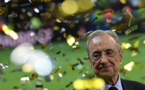 Florentino Pérez, en una celebración del Real Madrid.