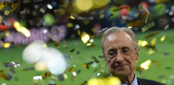 Florentino Pérez, en una celebración del Real Madrid.