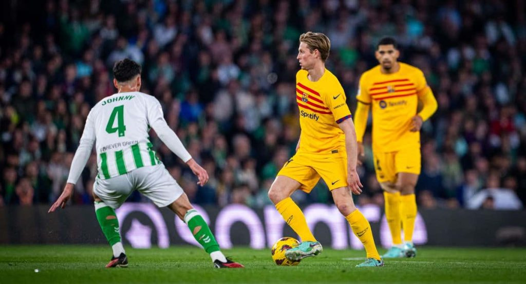 De Jong en un partido de la temporada pasada ante el Betis.