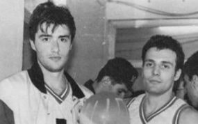 Predrag Danilovic y Djordjevic con la camiseta del Partizan.