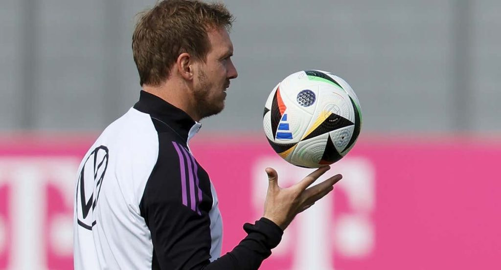 Julian Nagelsmann en un entrenamiento con la selección de Alemania.