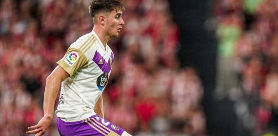 Fresneda, en un partido con el Real Valladolid.