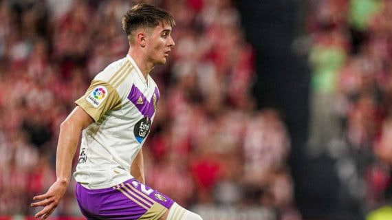 Fresneda, en un partido con el Real Valladolid.